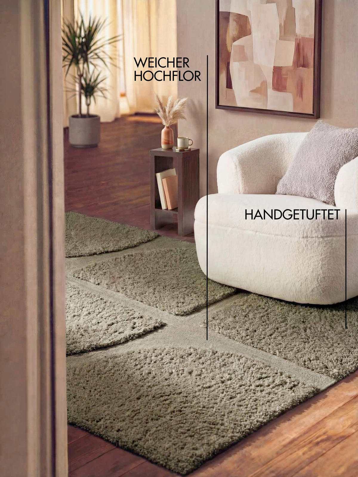 HOCHFLORTEPPICH 80/150 cm Lambeth Dunkelgrün rechteckig  - Dunkelgrün, Basics, Textil (80/150cm) - Ted Baker