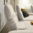 ECKSOFA  in Teddystoff Beige  170-195/280 cm  - Beige/Schwarz, Design, Textil/Metall (170-195/280cm) - Dieter Knoll