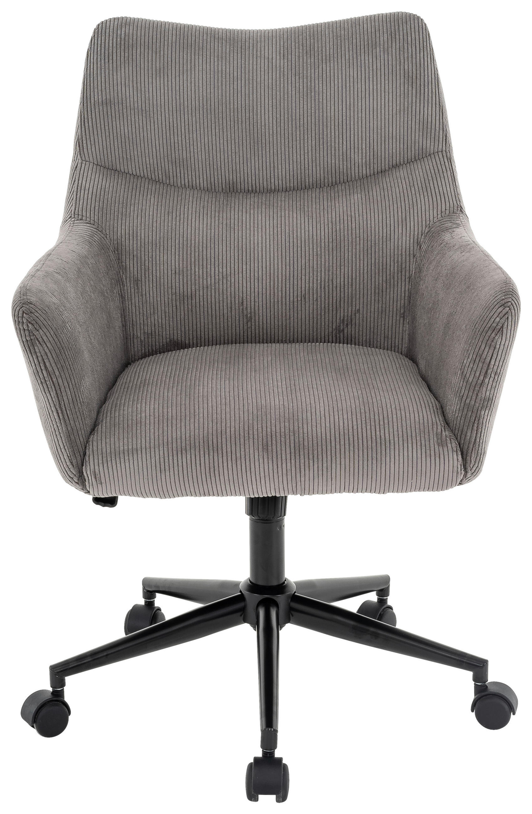 DREHSTUHL Cord Grau, Schwarz  - Schwarz/Grau, Design, Textil/Metall (64/90-98/68cm) - Carryhome