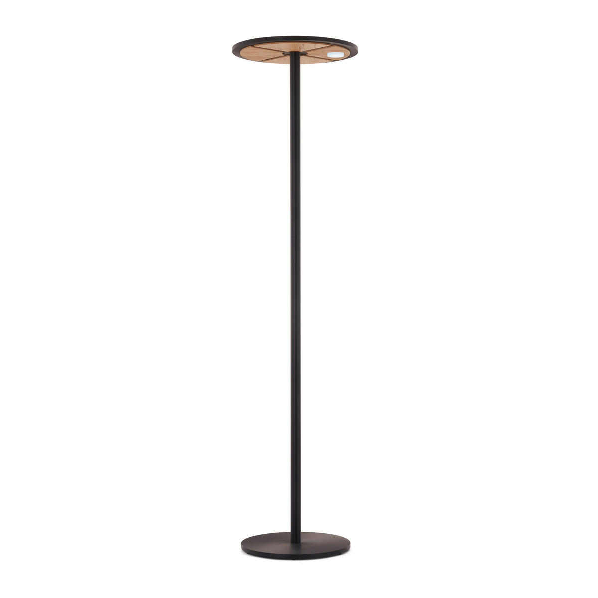LED-STEHLEUCHTE Rota 50/190 cm  - Eichefarben/Schwarz, Natur, Holz/Metall (50/190cm) - Grossmann