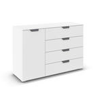 KOMMODE  in 120/81/42 cm  - Dunkelgrau/Weiß, Design, Holzwerkstoff/Metall (120/81/42cm) - Carryhome