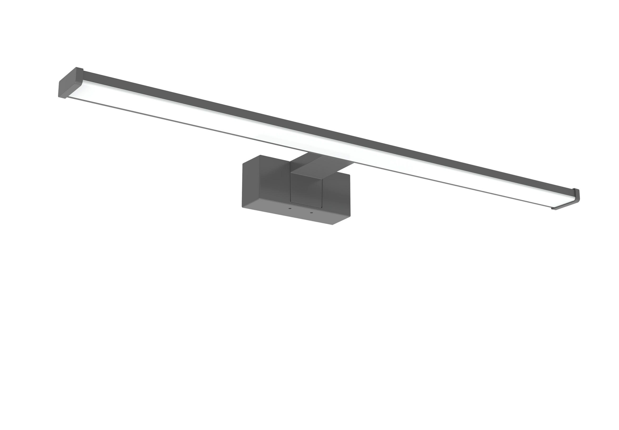 KUPAONSKA ZIDNA SVJETILJKA  - crna, Basics, plastika (80/5,1/13,8cm)