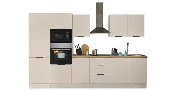 KÜCHENBLOCK   in Kaschmir  - Kaschmir/Schwarz, Basics, Holzwerkstoff/Metall (330/211/60cm) - Xora