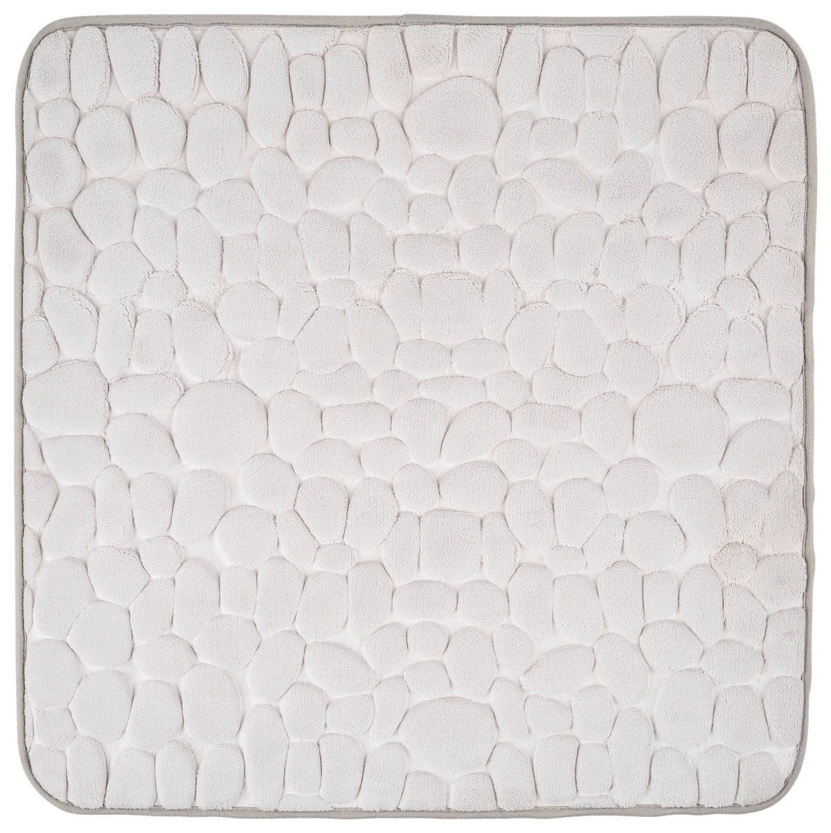 BADEMATTE Silberfarben 60/60 cm  - Silberfarben, Trend, Kunststoff/Textil (60/60cm) - Esposa