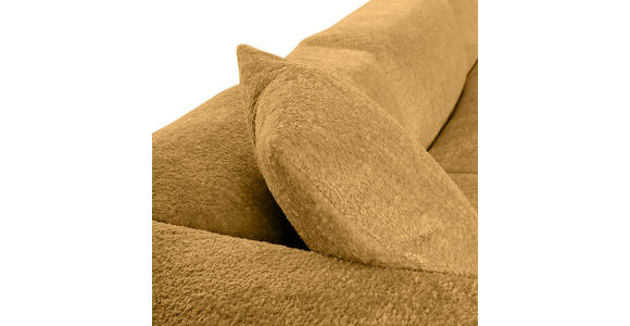 ECKSOFA  in Chenille Senfgelb  323/178 cm  - Senfgelb/Schwarz, MODERN, Kunststoff/Textil (323/178cm) - Carryhome