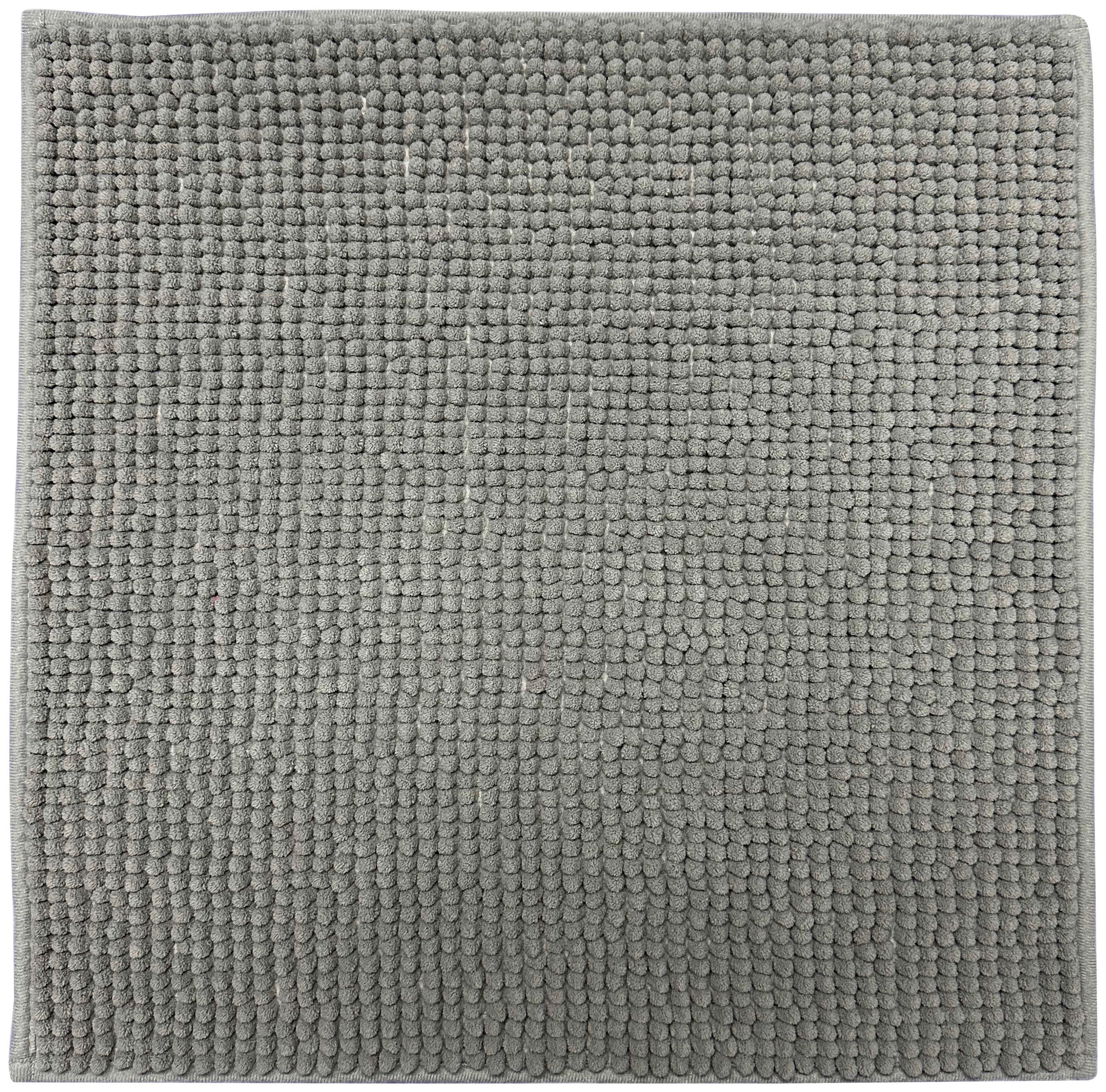 KOUPELNOVÁ PŘEDLOŽKA, 50/50 cm - antracitová, Basics, textil/plast (50/50cm) - Esposa