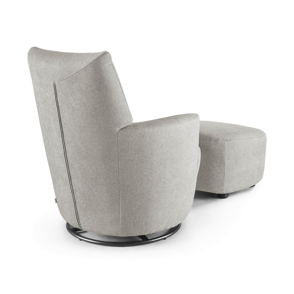 SESSEL Webstoff Hellgrau    - Hellgrau/Schwarz, Design, Textil/Metall (80/96/88cm) - SetOne by Musterring