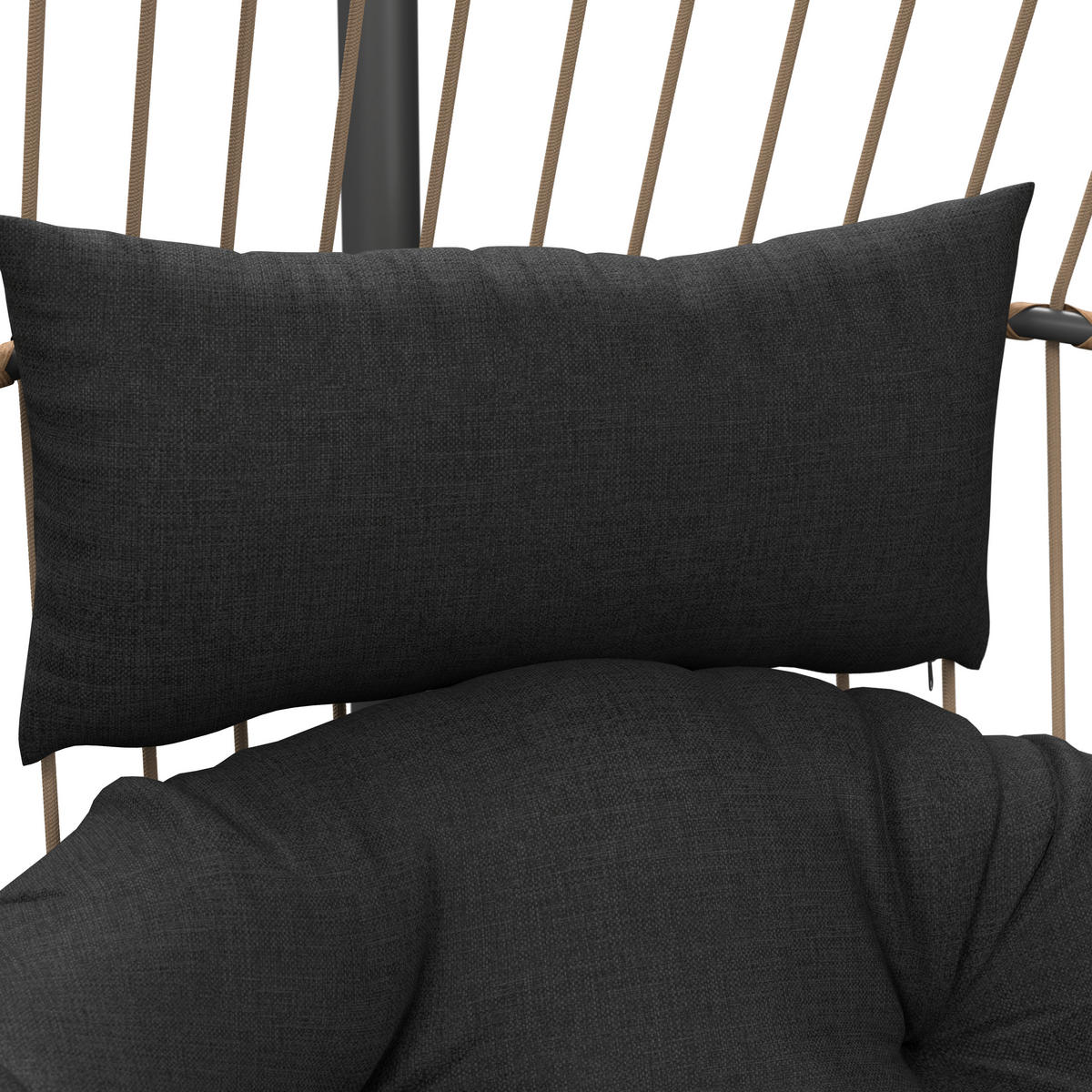 HÄNGESESSEL - Anthrazit/Naturfarben, Design, Kunststoff/Textil (99/200/106cm) - Ambia Garden