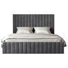 POLSTERBETT Bettkasten, Lattenrost 180/200 cm  in Anthrazit  - Anthrazit/Schwarz, Design, Holz/Textil (180/200cm) - Boxxx