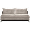 SCHLAFSOFA  in Flachgewebe Beige  - Beige/Schwarz, MODERN, Textil/Metall (208/73/92/102cm) - Novel