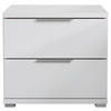 NACHTSCHRANK 46/43/42 cm  - Alufarben/Weiß, KONVENTIONELL, Holzwerkstoff/Kunststoff (46/43/42cm) - Boxxx