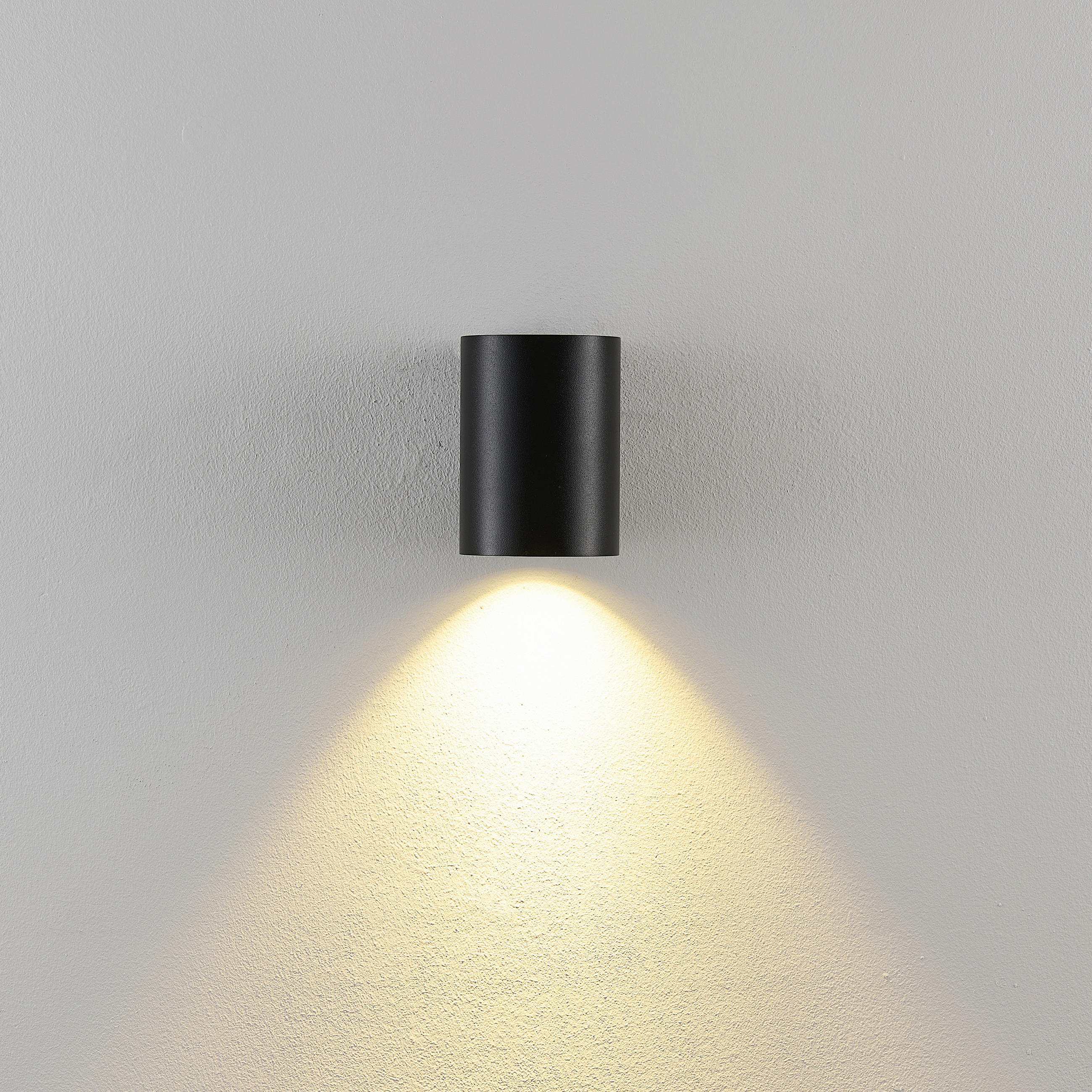 AUßENWANDLEUCHTE Can 8/8/11 cm - Schwarz, Design, Metall (8/8/11cm)