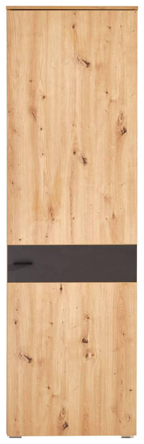 GARDEROBENSCHRANK 60/198/38 cm  - Anthrazit/Schwarz, KONVENTIONELL, Holzwerkstoff/Kunststoff (60/198/38cm) - Carryhome