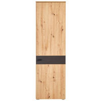 GARDEROBENSCHRANK  in 60/198/38 cm  - Anthrazit/Schwarz, KONVENTIONELL, Holzwerkstoff/Kunststoff (60/198/38cm) - Carryhome