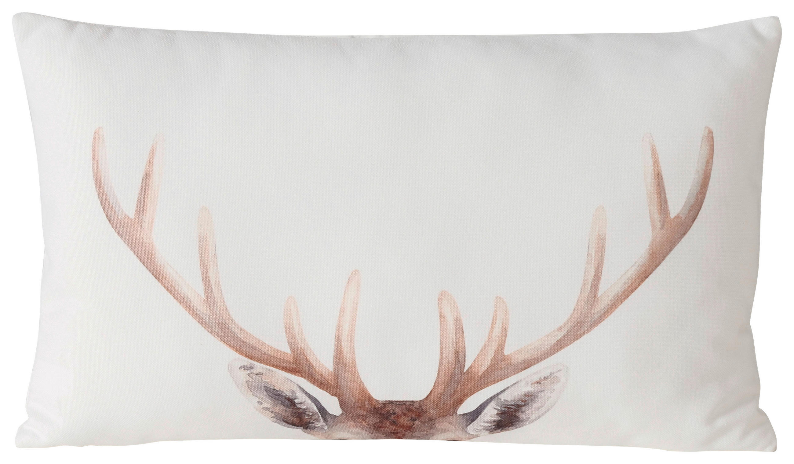 Zierkissen Aspen  50/30 cm   - Weiss/Braun, Romantik / Landhaus, Textil (50/30cm)