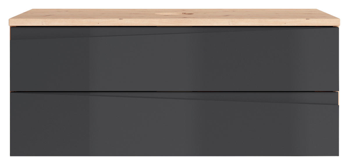 WASCHBECKENUNTERSCHRANK 80/33/47 cm  - Anthrazit/Eiche Artisan, LIFESTYLE, Holzwerkstoff (80/33/47cm) - MID.YOU