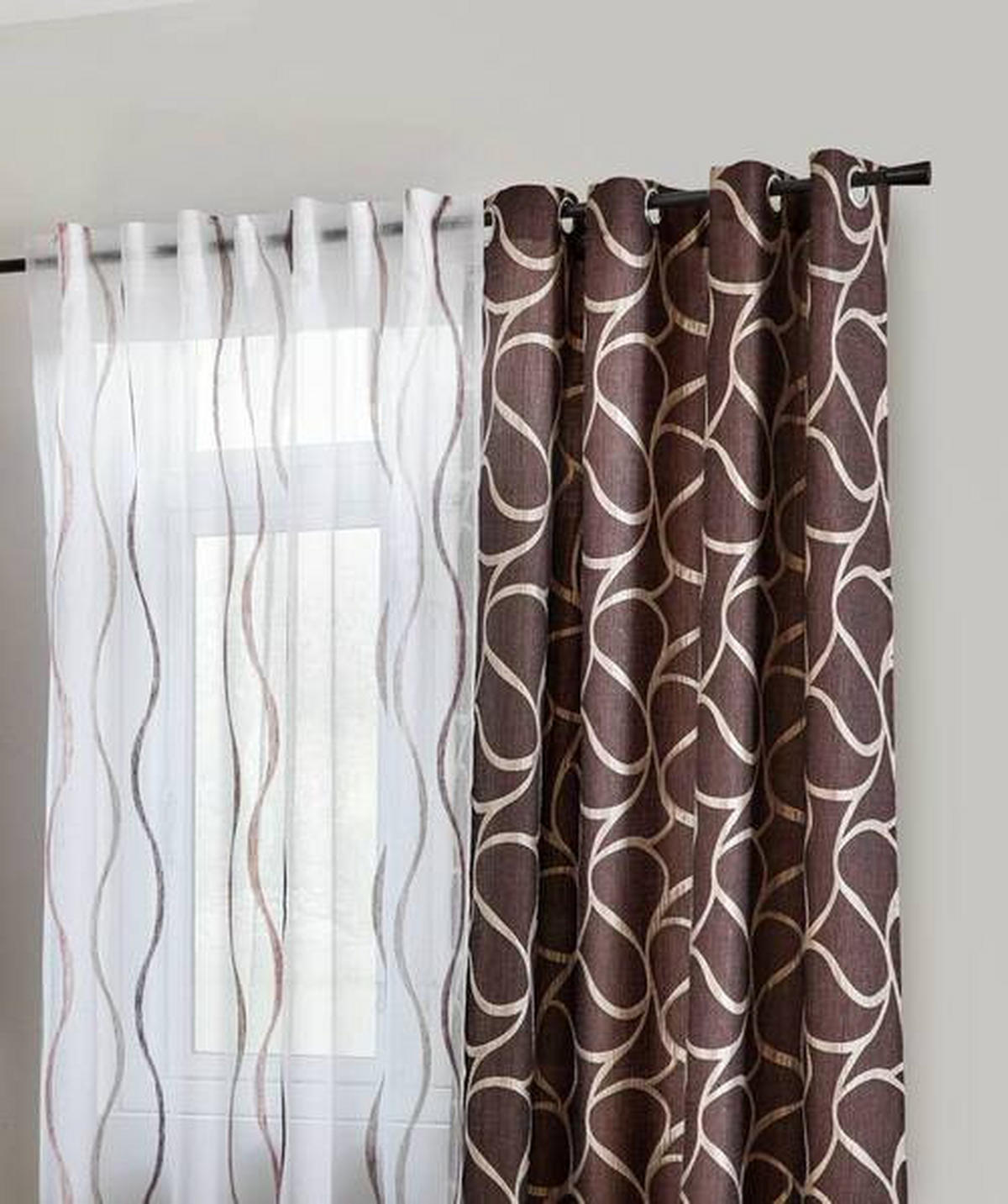 ÖSENSCHAL blickdicht 140/245 cm   - Aubergine, Design, Textil (140/245cm) - Esposa