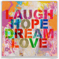 KUNSTDRUCK Text 40/40 cm  - Pink/Grün, Trend, Holz/Kunststoff (40/40cm) - Monee