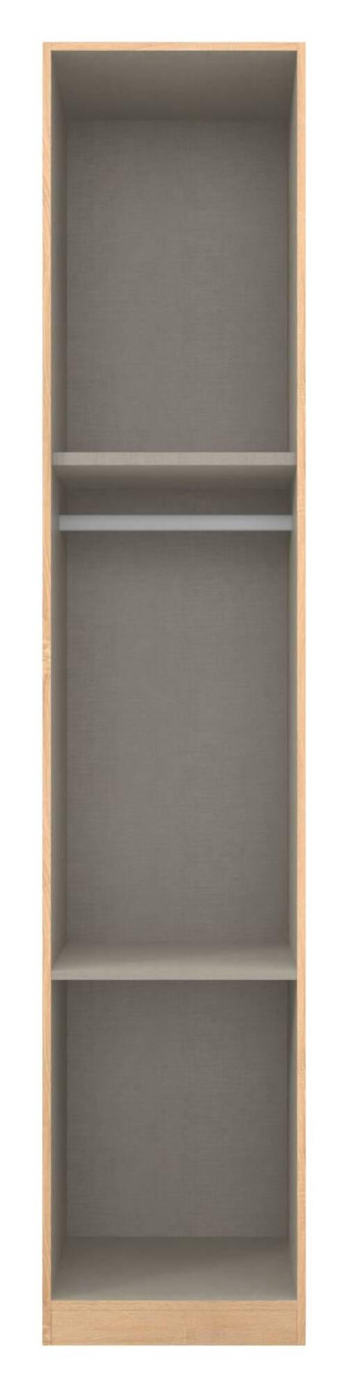 DREHTÜRENSCHRANK 47/229/54 cm 1-türig Sonoma Eiche  - Alufarben/Sonoma Eiche, MODERN, Holzwerkstoff (47/229/54cm) - Rauch Möbel