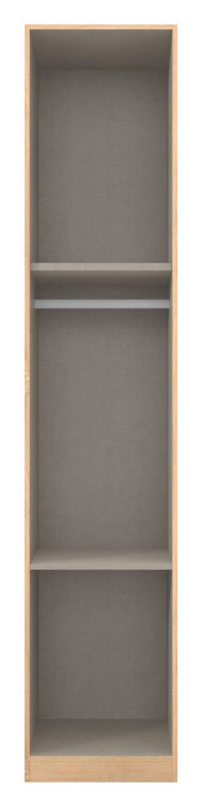 DREHTÜRENSCHRANK in Sonoma Eiche  - Alufarben/Sonoma Eiche, Modern, Holzwerkstoff (47/229/54cm) - Rauch Möbel