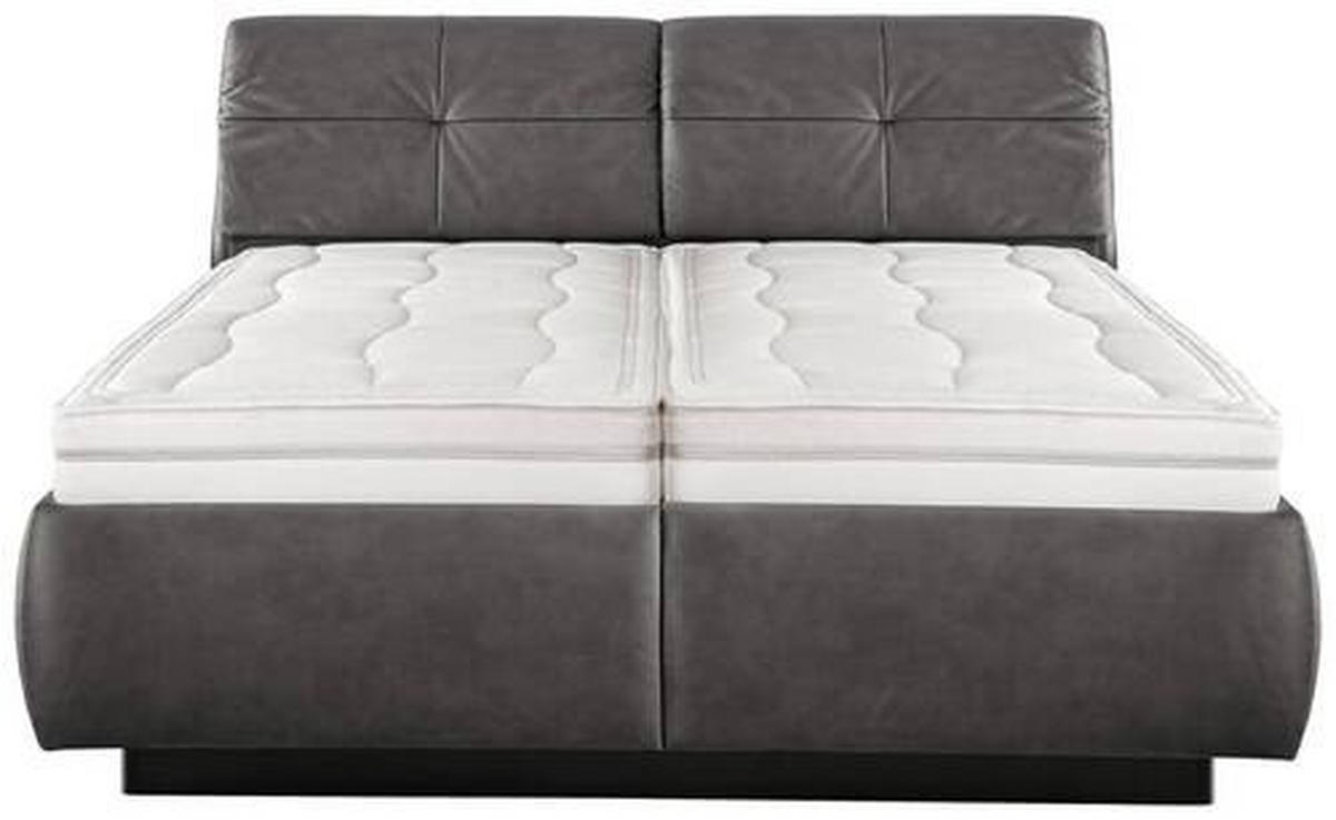 POLSTERBETT Lattenroste, Matratzen Grau 180/200 cm  - Schwarz/Weiß, KONVENTIONELL, Holz/Holzwerkstoff (180/200cm) - Beldomo - Sleep