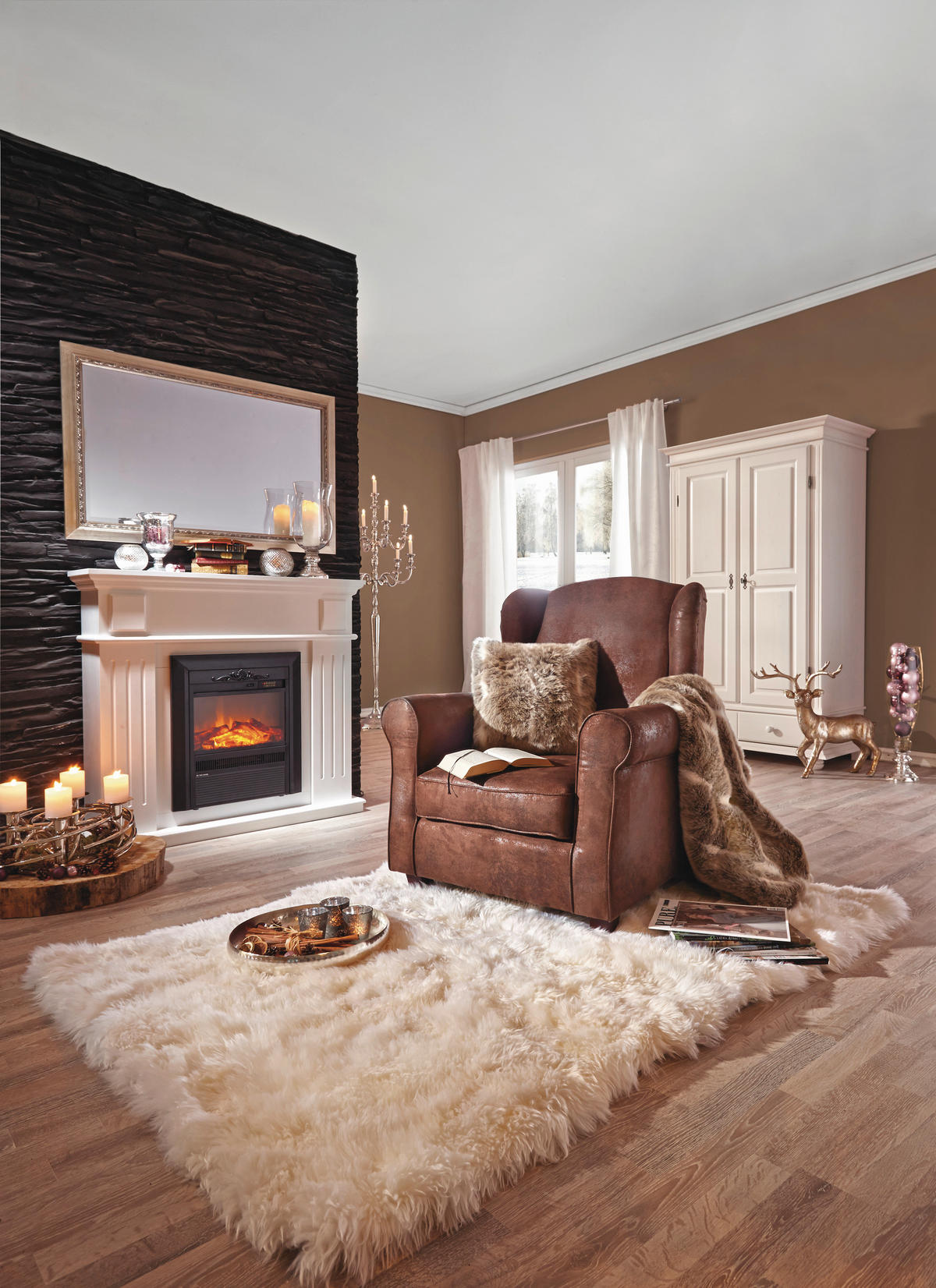 GARDEROBENSCHRANK  in 110/192/58 cm  - Schwarz/Weiß, LIFESTYLE, Holz/Metall (110/192/58cm) - Landscape