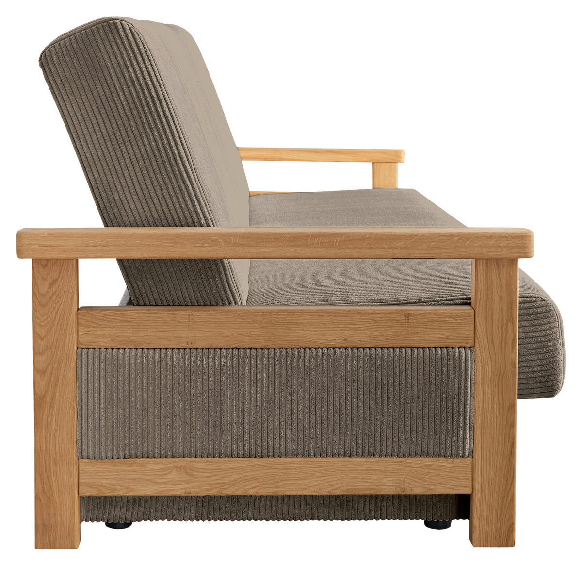 BÄDDSOFFA i manchester brun  - brun/naturfärgad, Design, trä/textil (220/90/90cm) - P & B