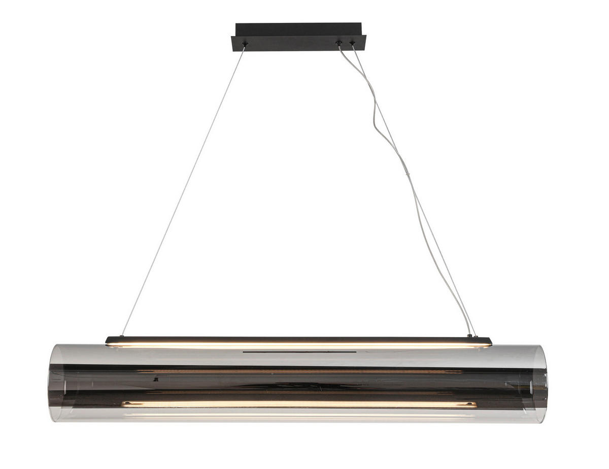 LED-HÄNGELEUCHTE Lumos 100/16/169,5 cm   - Chromfarben/Schwarz, Design, Glas/Kunststoff (100/16/169,5cm) - Dieter Knoll