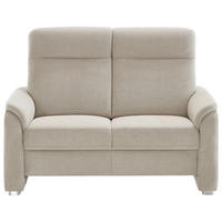 2-SITZER-SOFA Flachgewebe Beige  - Beige/Alufarben, Konventionell, Textil/Metall (156/107/95cm) - Beldomo Comfort
