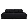 BIGSOFA in Cord Schwarz  - Schwarz, Modern, Kunststoff/Textil (230/85/190cm) - Carryhome