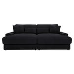 BIGSOFA in Cord Schwarz  - Schwarz, MODERN, Kunststoff/Textil (230/85/190cm) - Carryhome