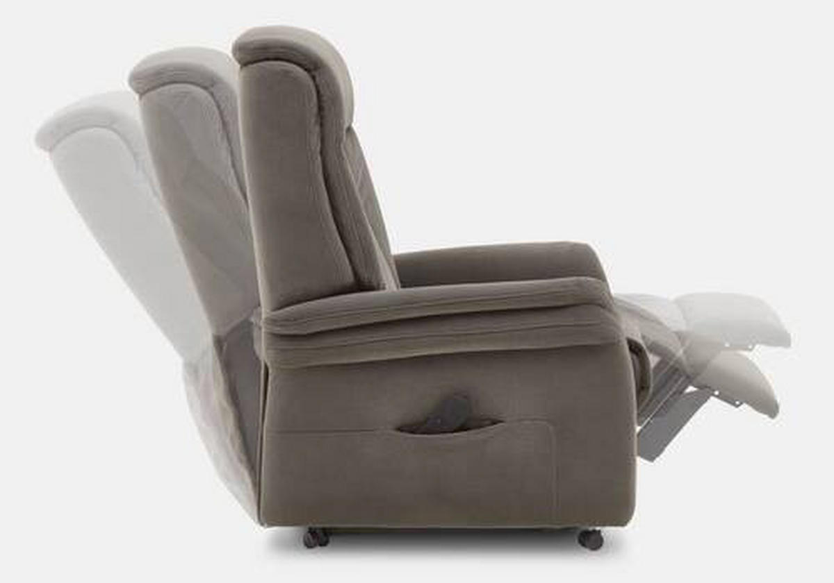 FERNSEHSESSEL in Mikrofaser Dunkelgrau  - Dunkelgrau, Konventionell, Kunststoff/Textil (74/107/84cm) - Valdera