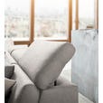 ECKSOFA inkl. Funktionen Ecru Webstoff  - Ecru/Silberfarben, Design, Textil/Metall (167/250cm) - Xora