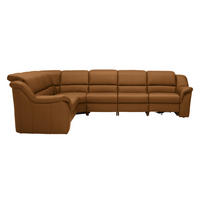 ECKSOFA  in Echtleder Cognac  260/324 cm  - Cognac/Schwarz, KONVENTIONELL, Leder/Kunststoff (260/324cm) - Cantus