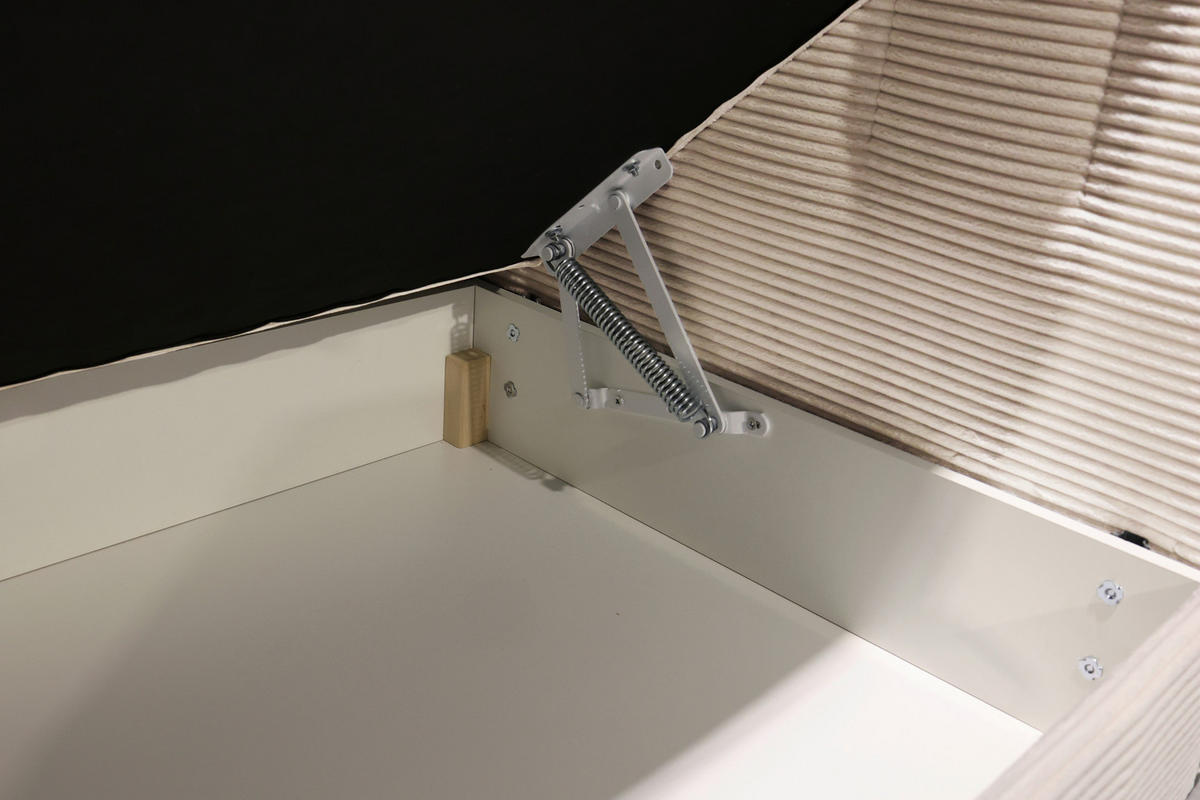BOXSPRINGBETT 160/200 cm  in Beige  - Beige/Schwarz, Basics, Kunststoff/Textil (160/200cm) - Boxxx