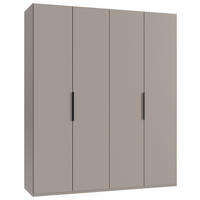 DREHTÜRENSCHRANK 200/236/58 cm,  in Sahara, 4 Tür(en)  - Schwarz/Sahara, KONVENTIONELL, Holzwerkstoff/Metall (200/236/58cm) - MID.YOU
