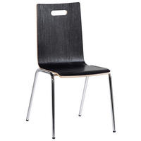 BESUCHERSTUHL Schwarz, Chromfarben  - Chromfarben/Schwarz, Basics, Holz/Metall (37/87/50cm) - Carryhome
