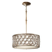 HÄNGELEUCHTE 46/36 cm    - Silberfarben, Konventionell, Glas/Textil (46/36cm) - Elstead Lighting
