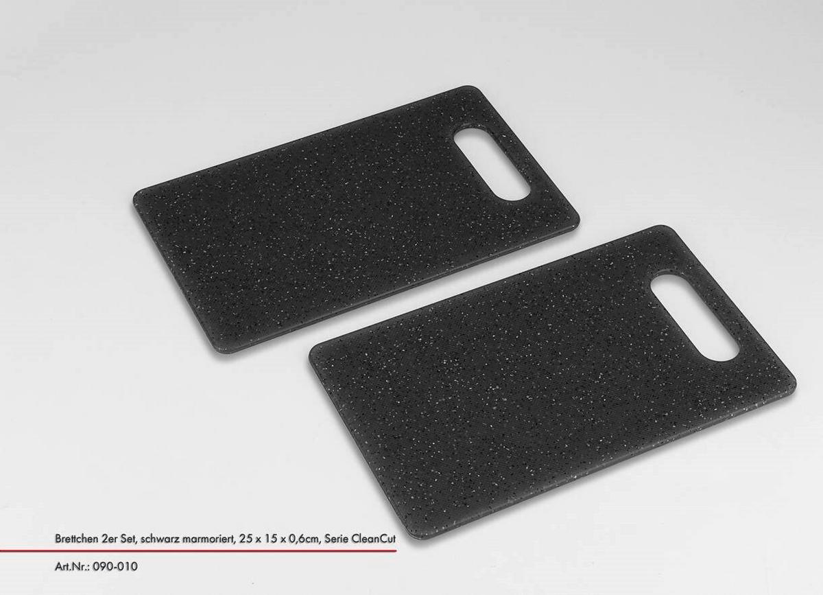 SCHNEIDEBRETT Kunststoff Life Style  - Schwarz, Basics, Kunststoff (25/1,5/15cm) - Justinus