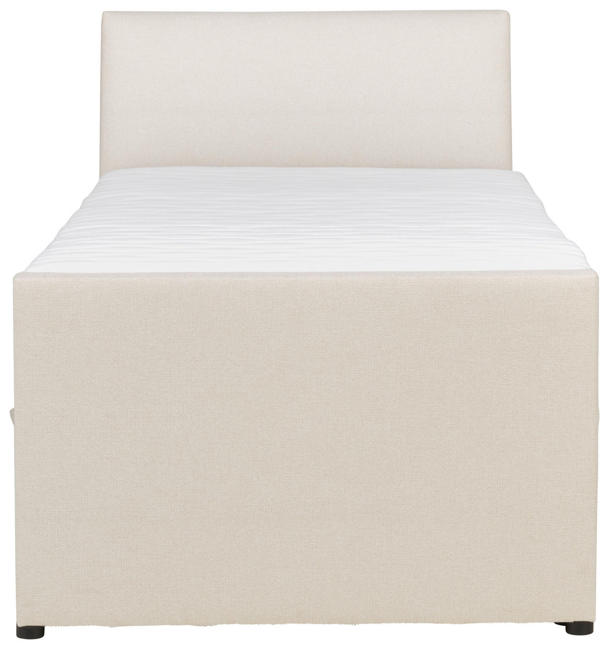 BOXSPRINGBETT 100/200 cm  in Creme  - Creme/Schwarz, MODERN, Holz/Textil (100/200cm) - MID.YOU