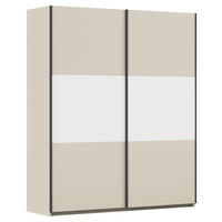 SCHWEBETÜRENSCHRANK in Weiss, Alufarben, Champagner  - Weiss/Champagner, Modern, Holzwerkstoff/Metall (175/210/59cm) - Rauch Möbel