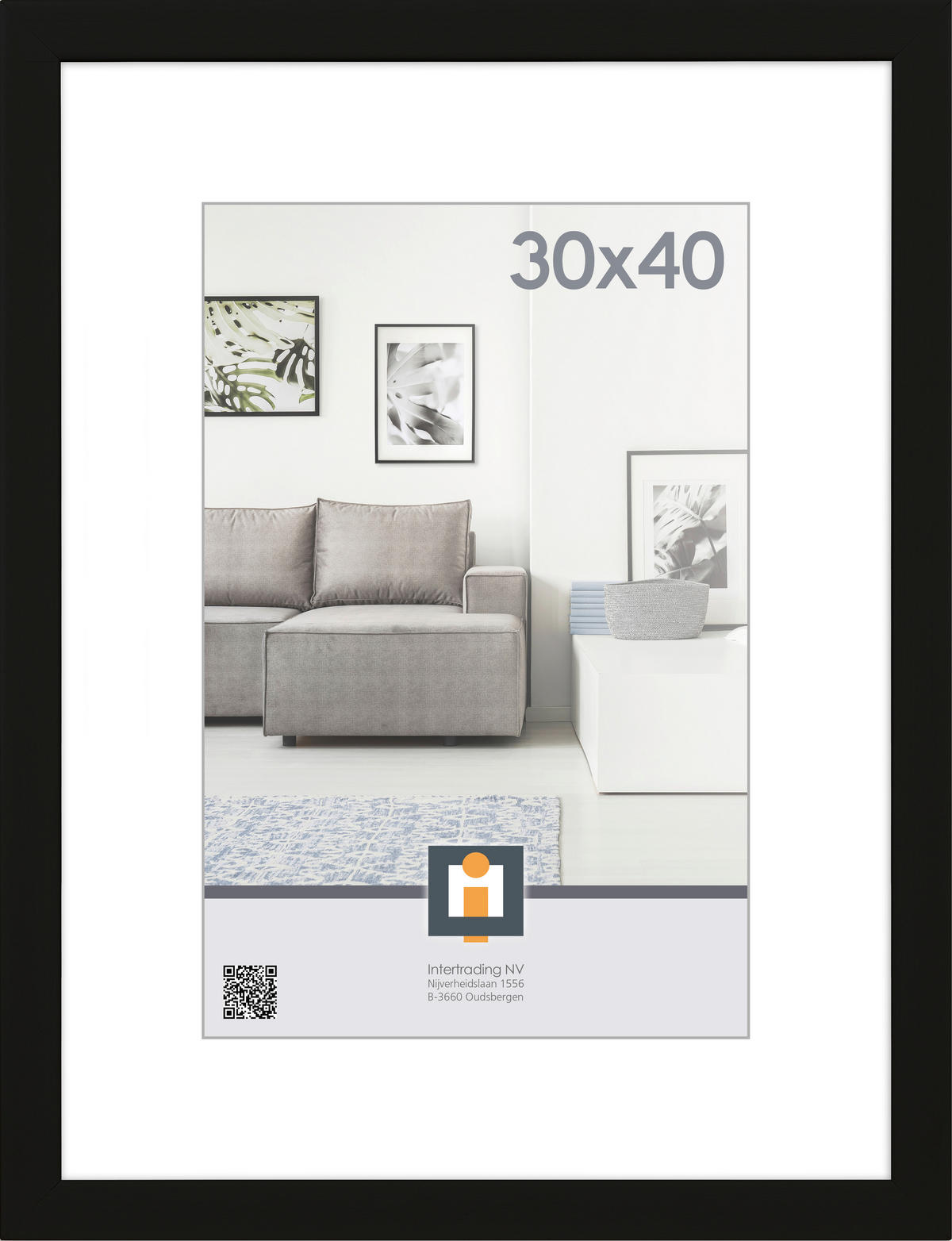 BILDERRAHMEN 33/43/1,5 cm  - Schwarz, Basics, Glas/Kunststoff (33/43/1,5cm)