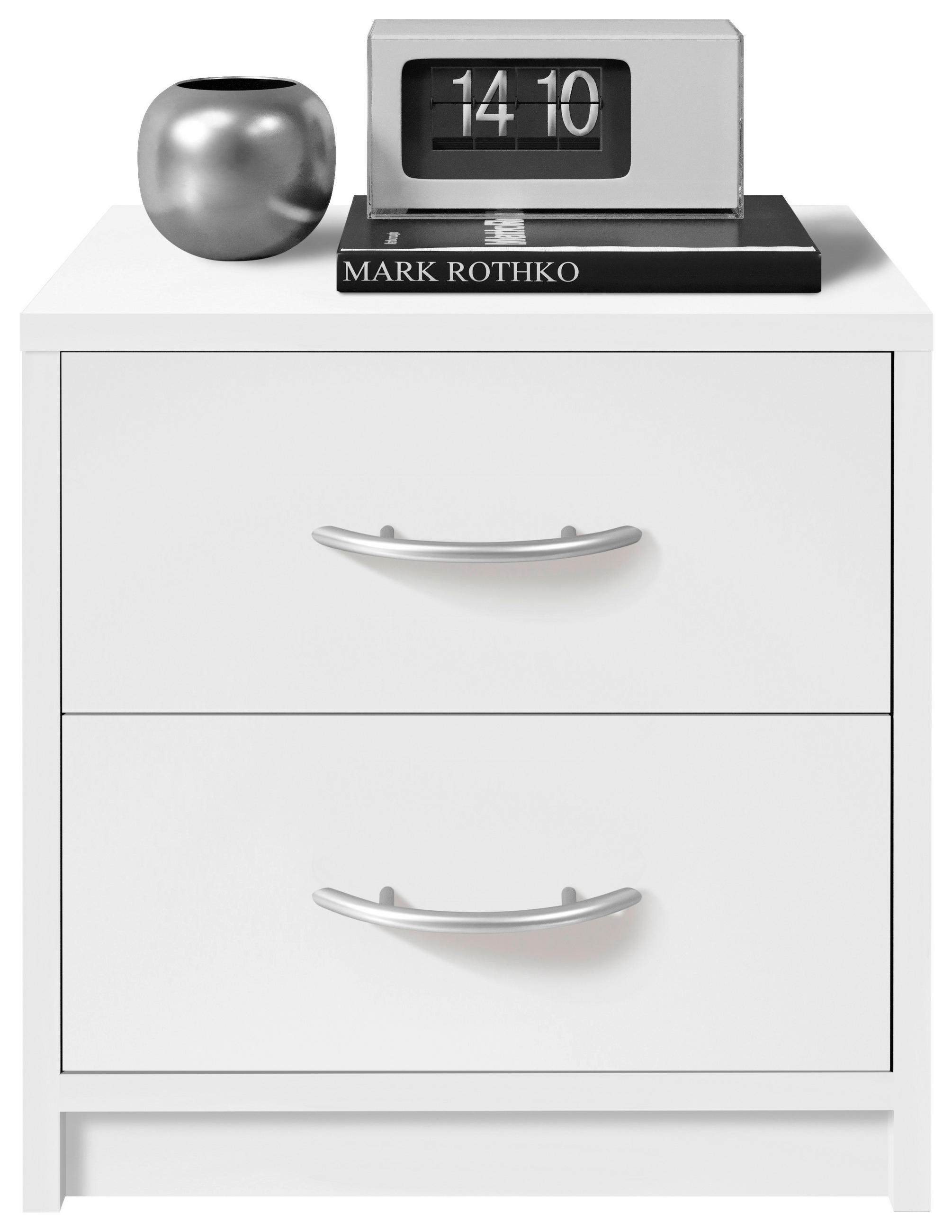 NOĆNI STOČIĆ bela - siva/bela, Osnovno, pločasti materijal/plastika (38,5/39/28,2cm) - Hom`in