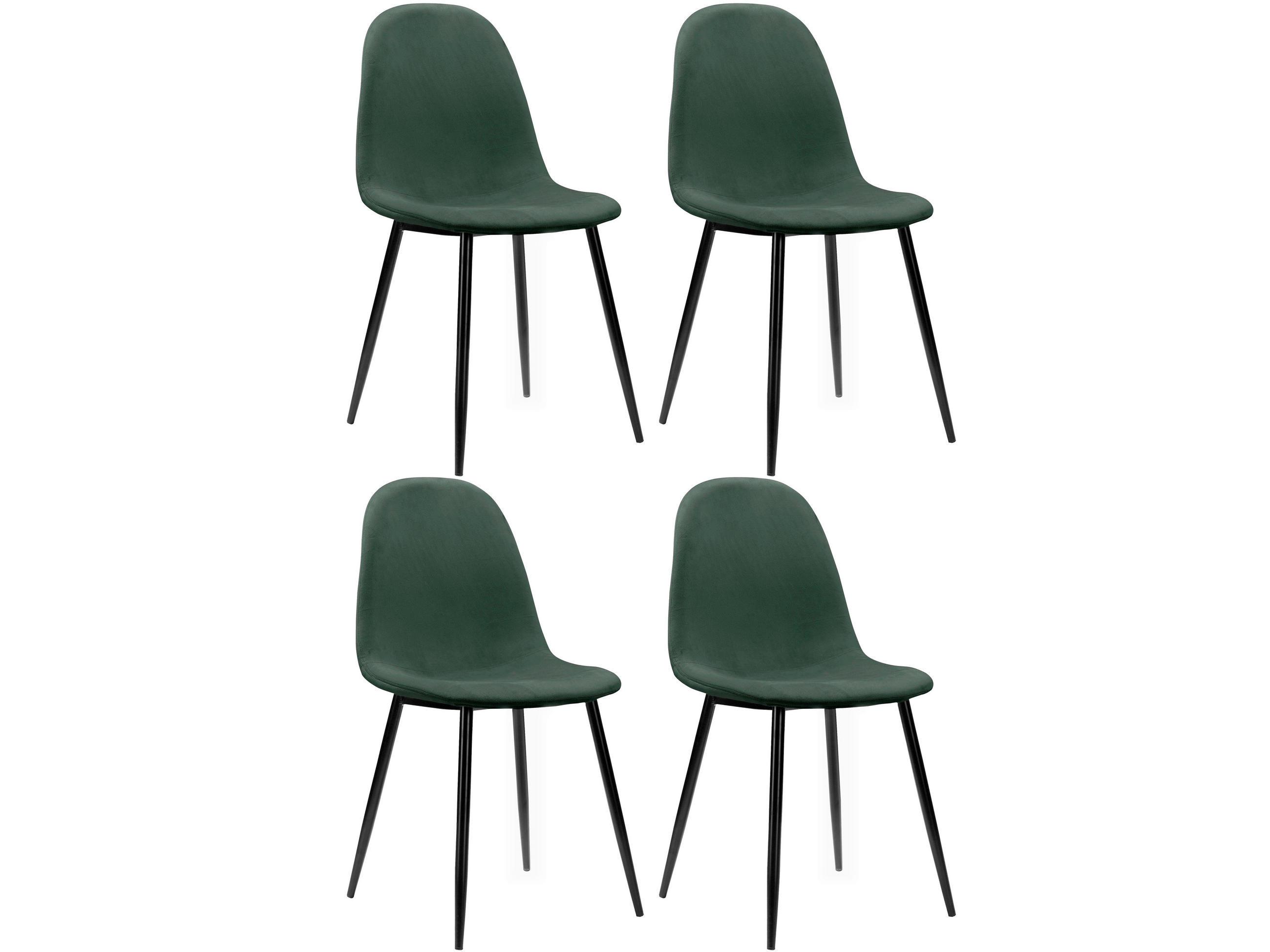 Mid.you Stuhl-Set Monza Dunkelgrün 44x87x51 cm
