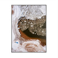 GLASBILD Landschaft & Natur, Abstraktes 80/120 cm  - Multicolor, Basics, Glas/Holz (80/120cm)