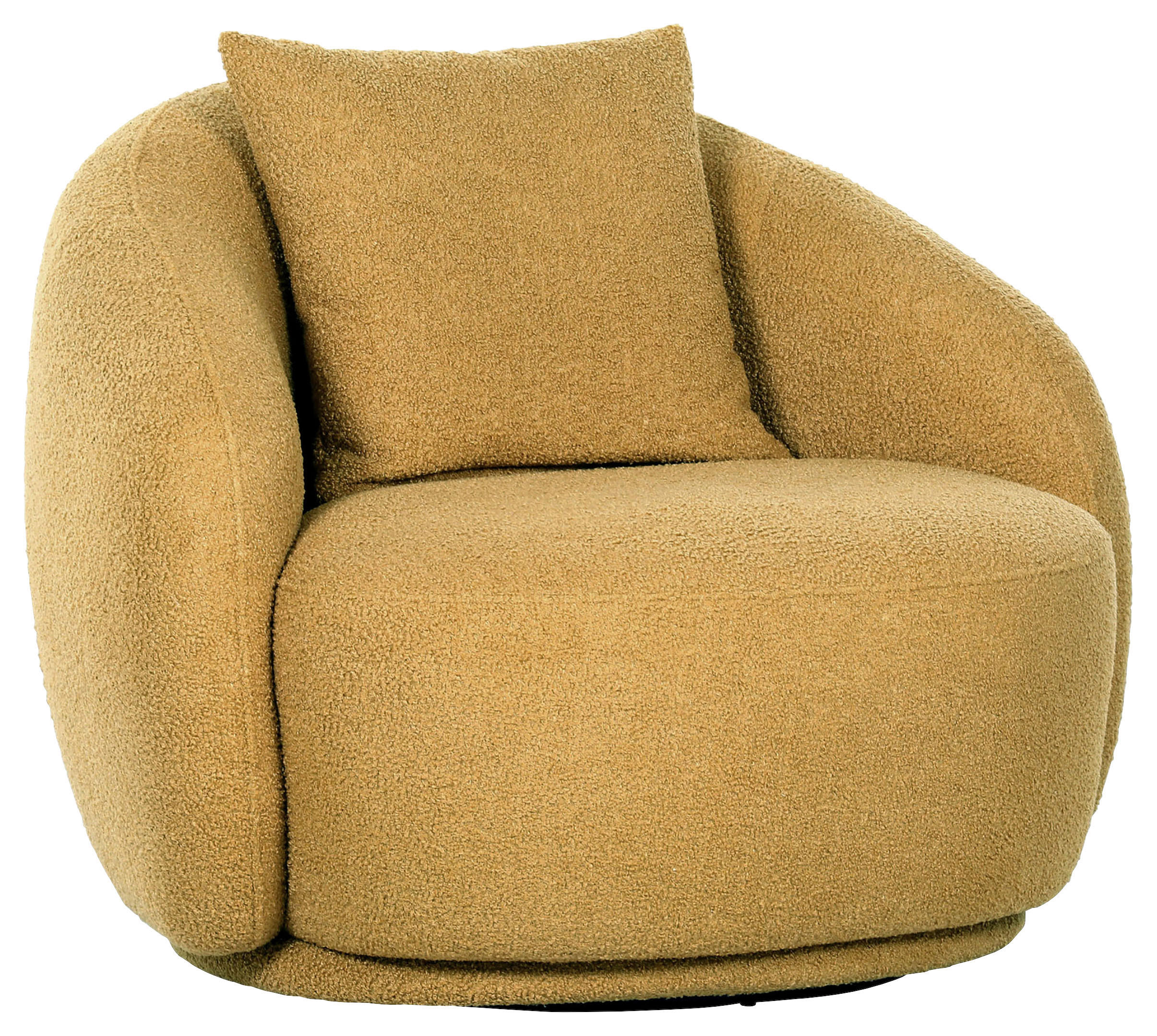 COCKTAILSESSEL in Chenille Senfgelb  - Senfgelb/Schwarz, Lifestyle, Textil/Metall (101/79/96cm) - Xora