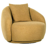 COCKTAILSESSEL in Chenille Senfgelb  - Senfgelb/Schwarz, Lifestyle, Textil/Metall (101/79/96cm) - Xora