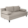 SCHLAFSOFA Lia in Webstoff Graubraun  - Graubraun/Schwarz, Design, Textil/Metall (197/84/92,5cm) - Hom`in