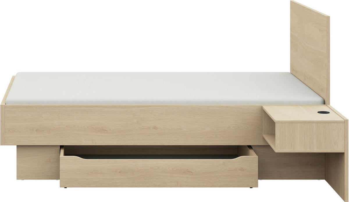 BETTANLAGE 120/200 cm  in Eichefarben   - Eichefarben, Design, Holzwerkstoff (120/200cm) - Cantus