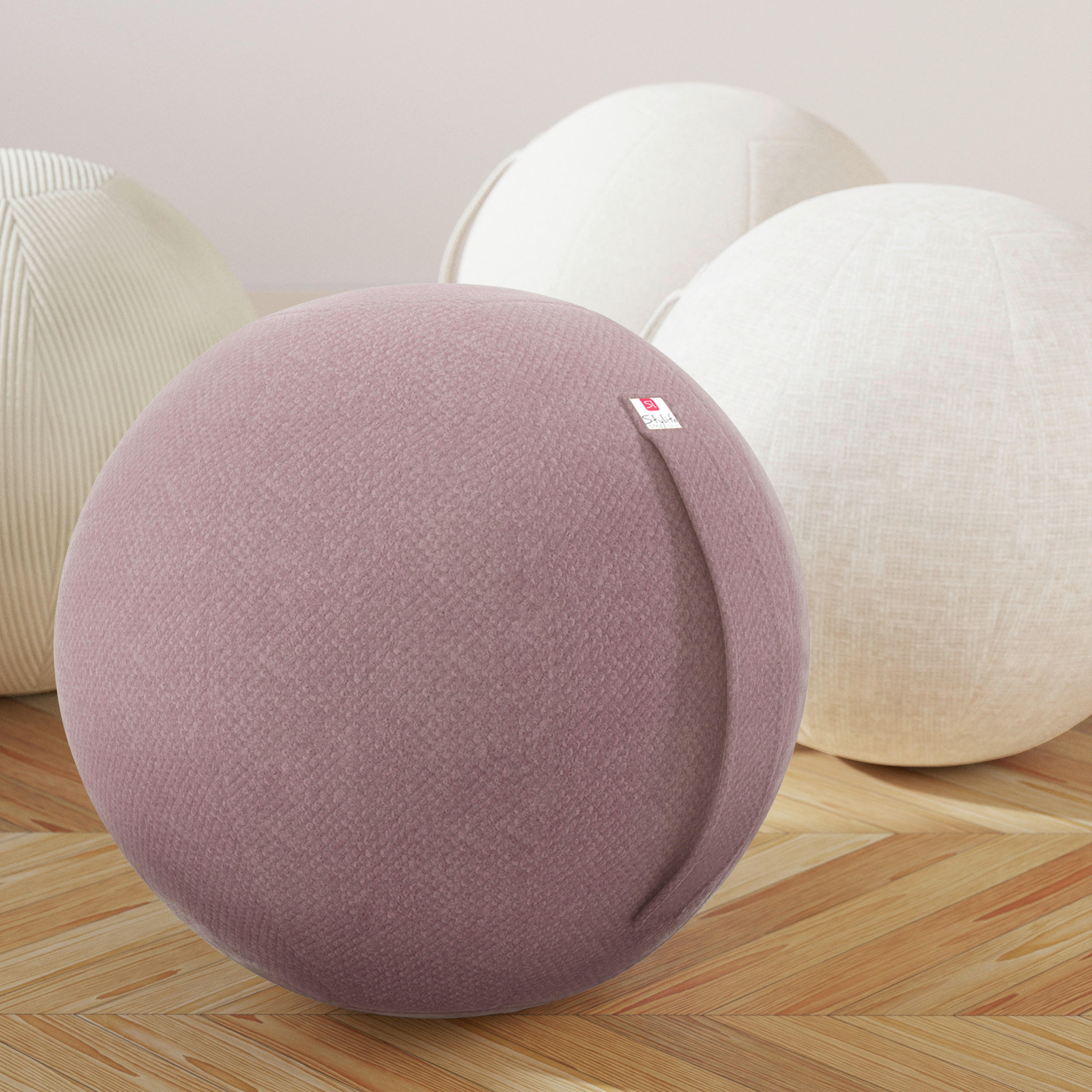 SITZBALL Plüsch  - Altrosa, Design, Textil (60/60/60cm) - Stylife